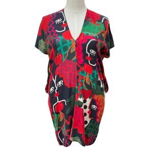 Tuesday by Rian Midori Art To Wear Geometric Print Kaftan One Size